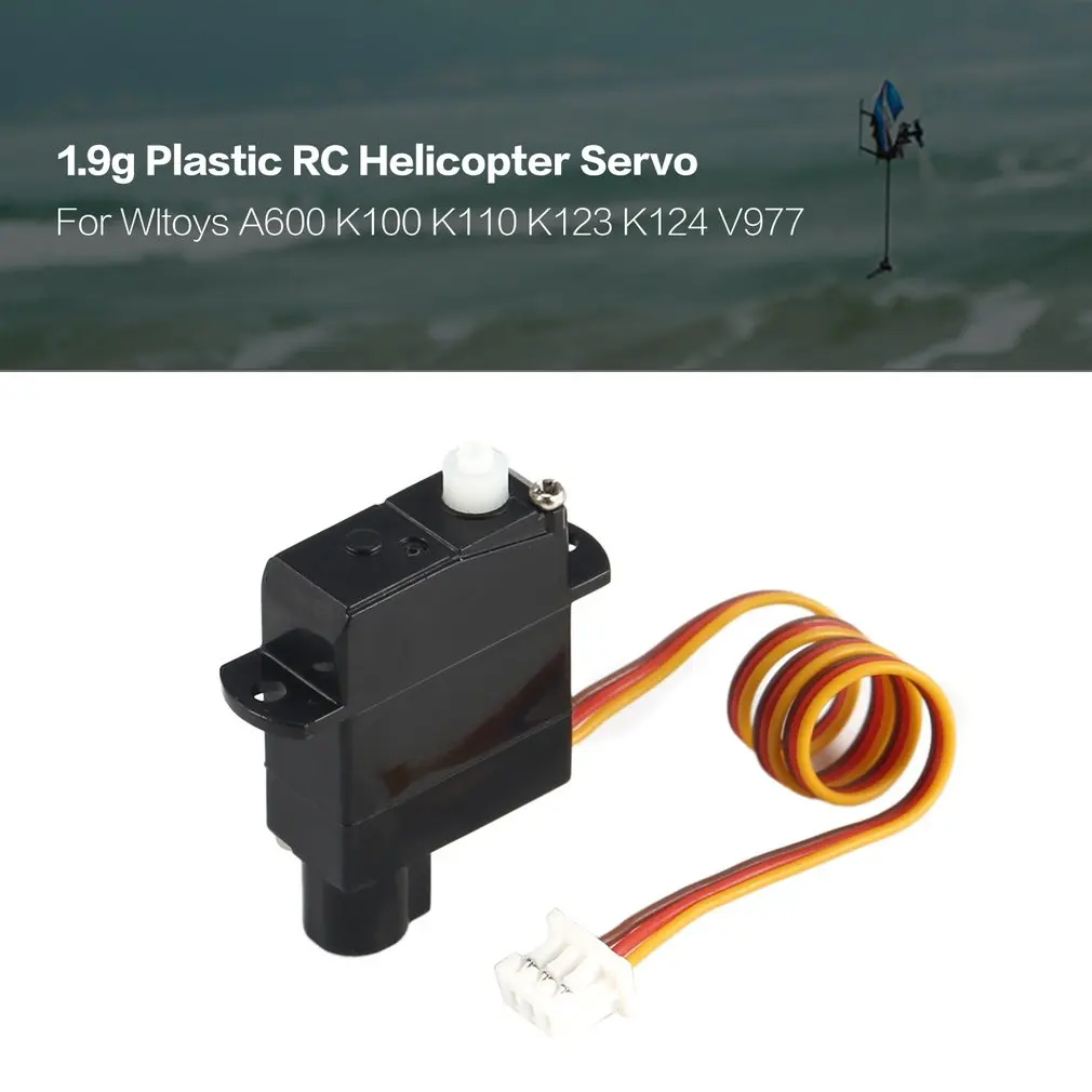 

Hot 1.9g Plastic Servo for Wltoys XK A600 K100 K110 K123 K124 V977 V966 RC Helicopter Airplane Drone RC Model Toys Hobby Parts