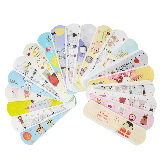 100pcs waterproof breathable cute cartoon band aid hemostasis