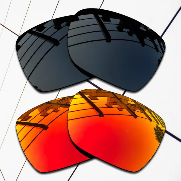 Wholesale E.O.S Polarized Replacement Lenses for Oakley Catalyst Sunglasses- Varieties Colors - Цвет линз: Black and Fire Red