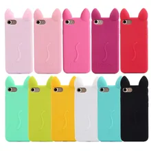 3D koko cute Ear Cat Soft Silicone font b Phone b font Case Control Switch Button