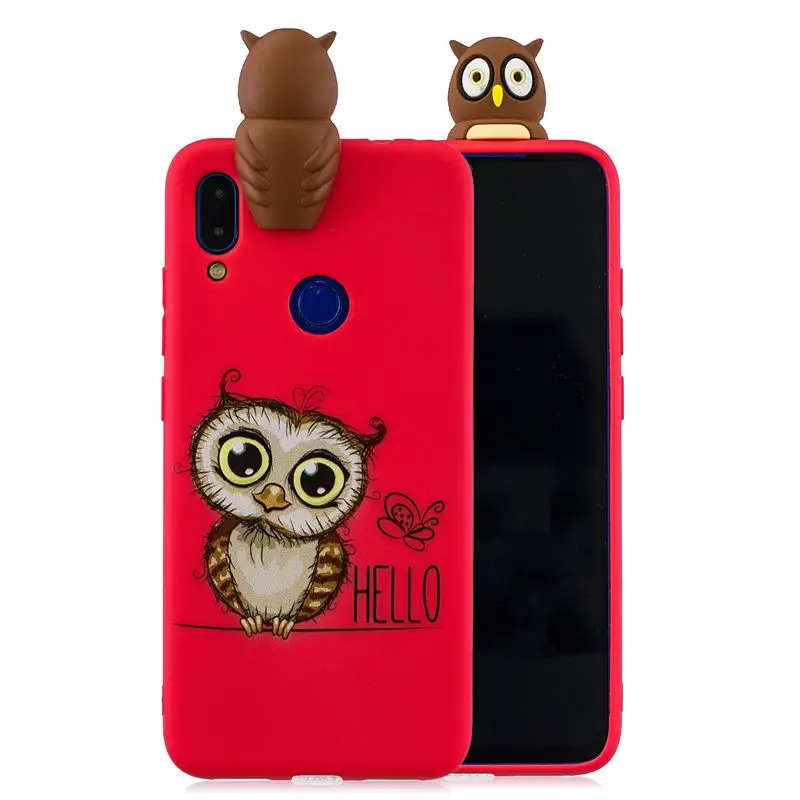 Funda Xiao mi Red mi Note 7 Pro Чехол 3D Kawaii силиконовый чехол для Etui Xiao mi Red mi Note 5 6 7 Pro Xio mi a2 lite чехол для телефона