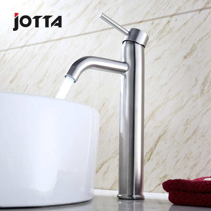 Stainless steel wire-drawing basin faucet single-hole cold and hot water table basin faucet washbasin faucet