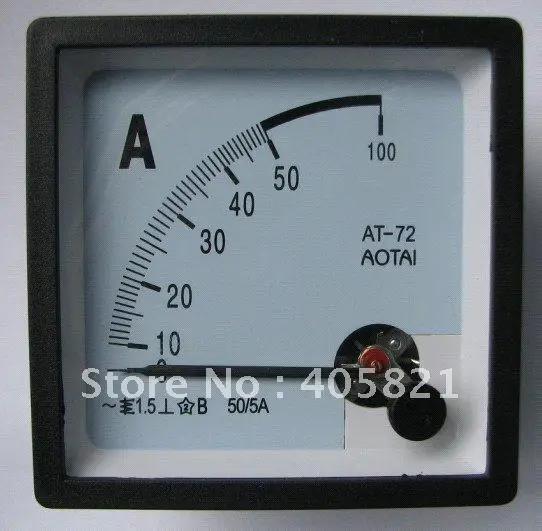 8 Pieces of 72x72mm AC Analog Ampere Panel Meter for Measuring Current