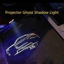 2 шт. для BMW X6 E71 E72 F16(2008-) Автомобильный светодиодный Двери предупреждающий световой прожектор проектор Ghost Shadow светильник Добро пожаловать светильник