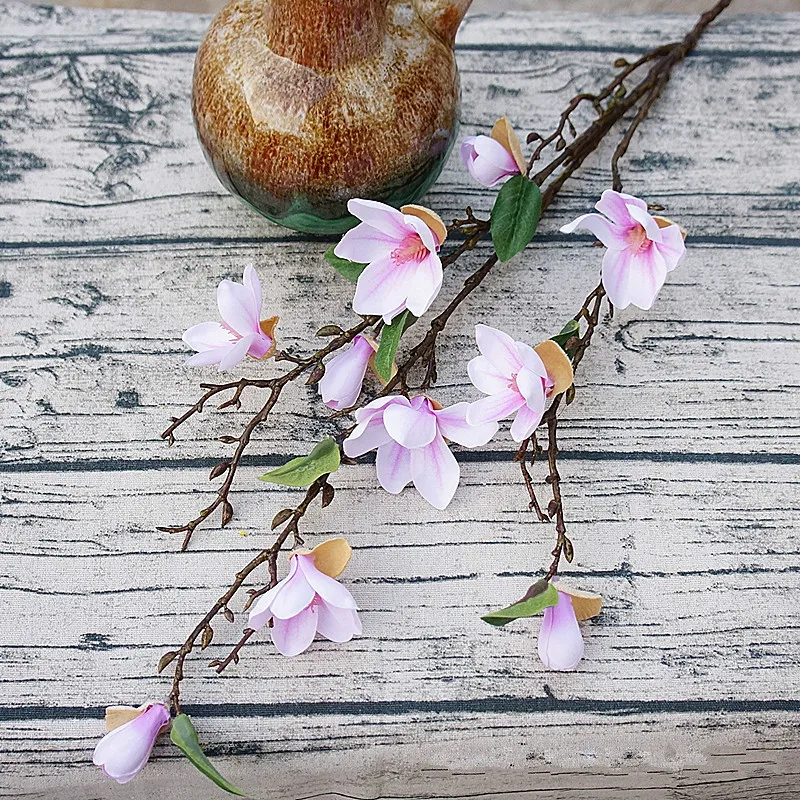 

2pcs High-end Simulation of Magnolia Flower Home Wedding Layout Props Artificial Flower Silk Flower