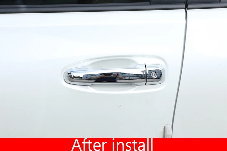 8 шт. яркий ABS хромированные дверные ручки Накладка для Toyota Land Cruiser Prado FJ150 150 автомобильные аксессуары без интеллигентая(ый) отверстие