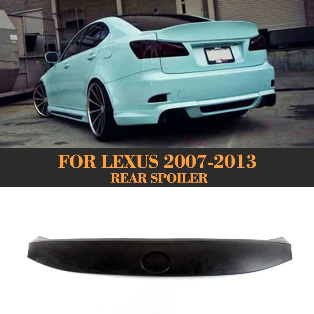 Black PU Auto Car Rear Spoiler Trunk Lip Spoiler For Lexus IS250 IS300