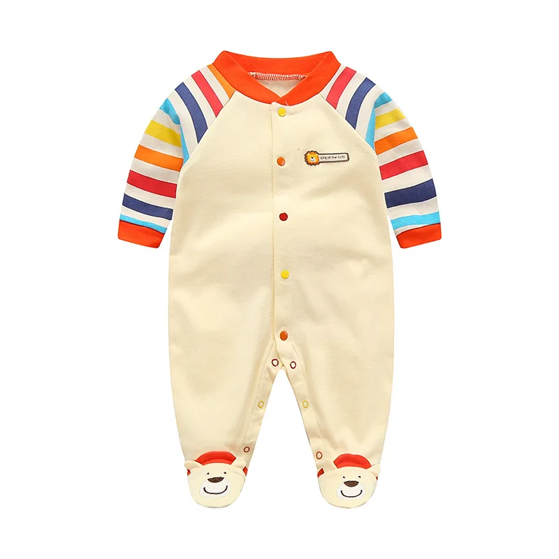 0 12M Baby Rompers Newborn Baby Clothes Baby Boy Romper Long Sleeve Sleepsuit Autumn Overalls