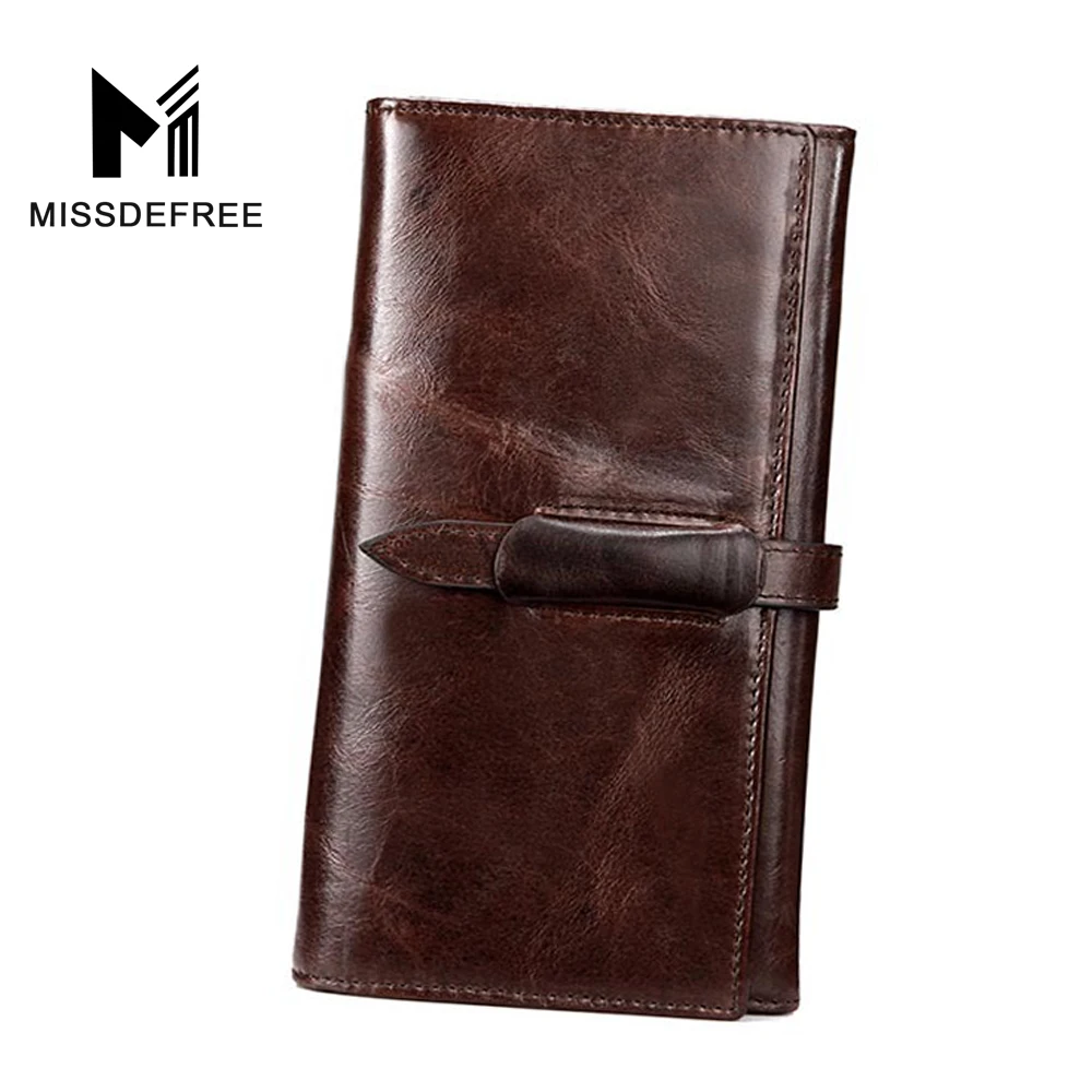 

2017 New Purse Unisex Leather Wallets Casual Long Genuine Leather Brand Credit Card Holder Vintage Wallets For Men And Women