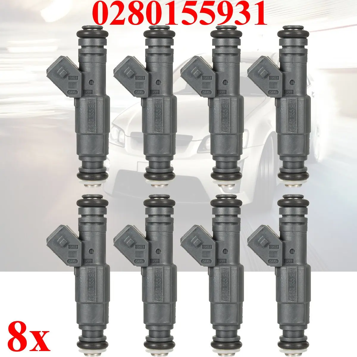 

8Pcs Fuel Injector Spray Nozzle Injectors 0280155931 for Holden /Ford VT VX VU VY VZ V8 5.7L LS1 Commodore Calais SS