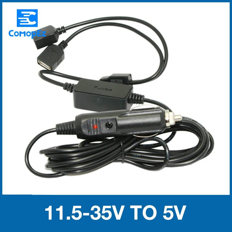 Usb преобразователь питания DC/DC понижающий 12V24V до 5В 2.5A водонепроницаемый