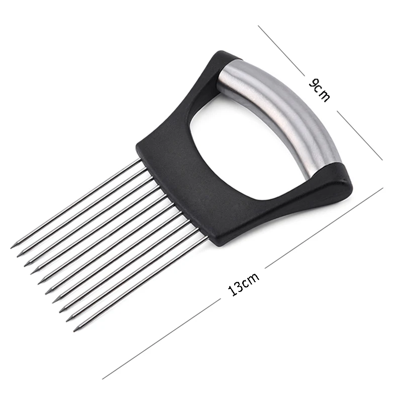 Best Onion Holder Vegetable Tools Onion Cutter Slicer Tomato Holder Meat Fork Potato Cutting Aids for Slicing Kitchen Accessories  (8)