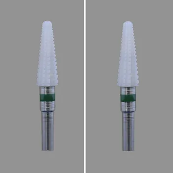 

2pcs Conical Shape- White Zirconia Ceramic Dental Lab Burs - Cross Cut
