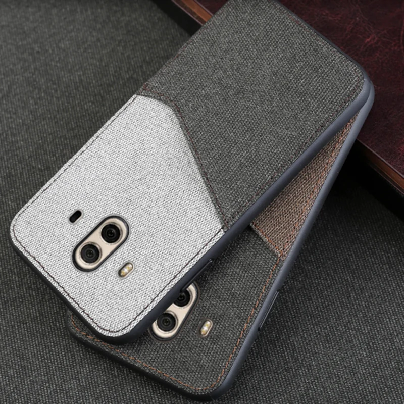 Canvas Phone Case For Huawei Mate 9 10 Pro P10 P20 Lite Color stitching Card slot design Honor V9 V10 Nova 3 Cover |