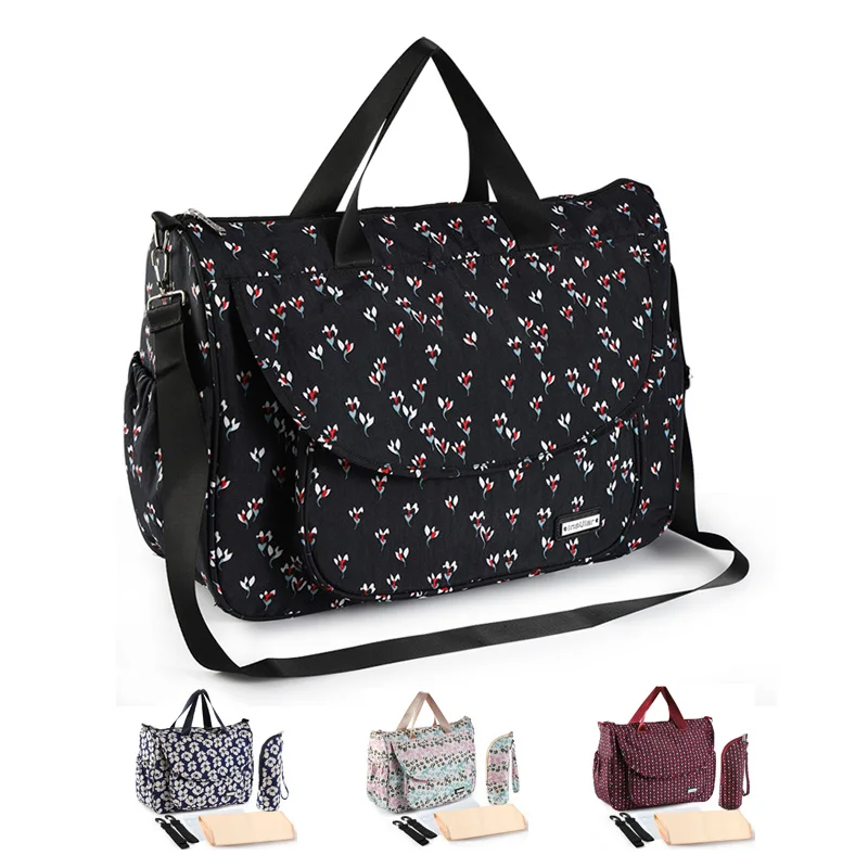 Beste Nieuwe Print Baby Bag voor Wandelwagen Waterdichte Luiertas voor Mama Grote Capaciteit Mama Verpleging Zakken Babyverzorging Moederschap Zak