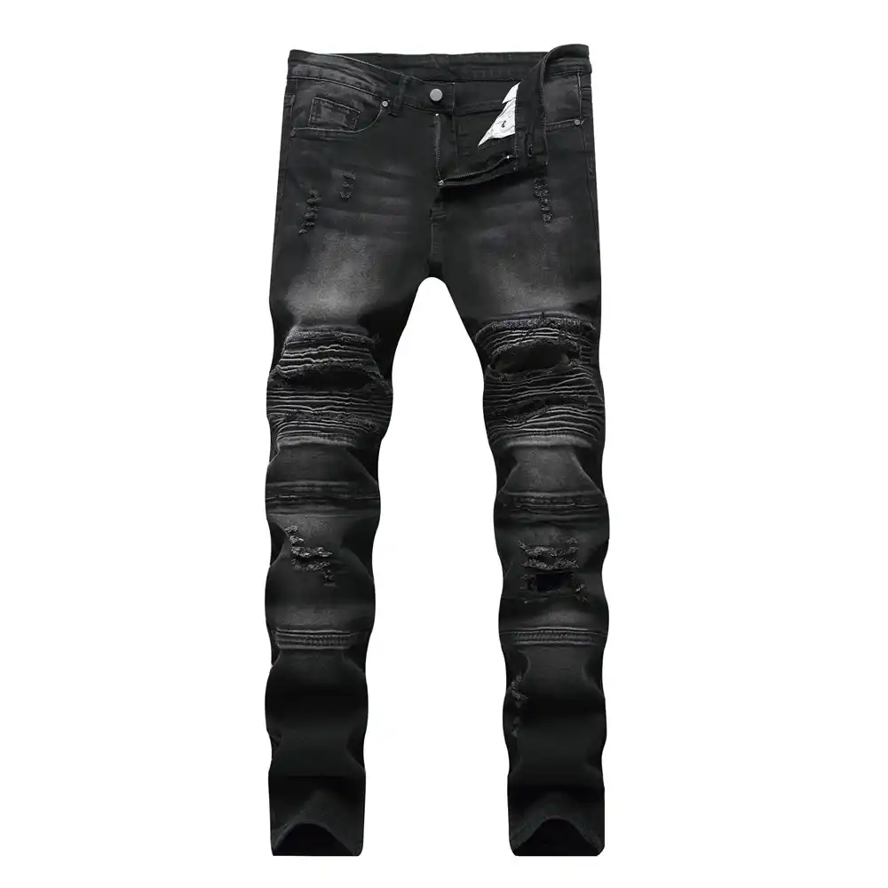 mens jeans ripped black