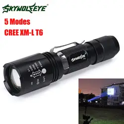 Супер яркий Масштабируемые CREE xm-l T6 LED 18650 тактический фонарь Torch Light NOJ06