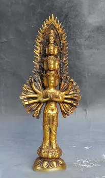 

wedding decoration Tibet Buddhism bronze Thousand Goddess Mercy KwanYin Bodhisattva Goddess statue