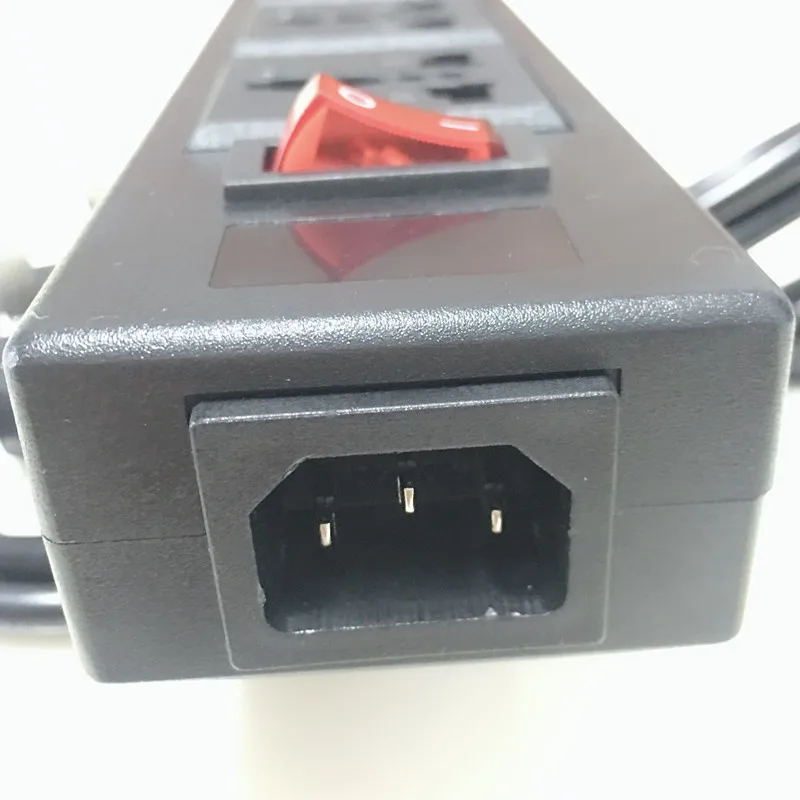 Черный 250v 10a 4 jack многофункциональный универсальный адаптер питания розетка PDU