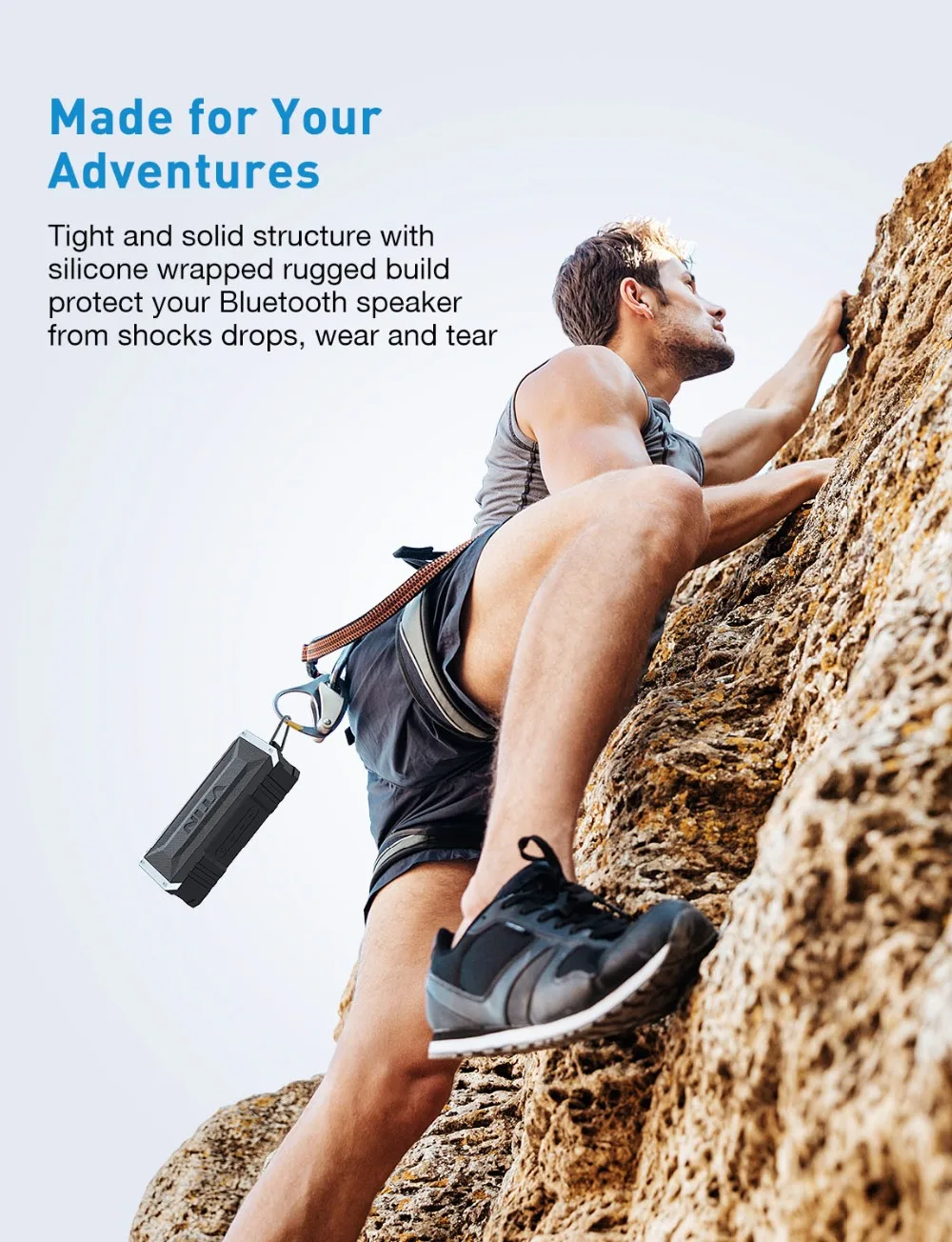 VTIN Punker Portable Wireless Bluetooth Speaker 20W Output Dual 10W Drivers Outdoor Waterproof Speaker with Mic for Smartphones (10)