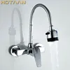 FREE SHIPPING Brass Chrome Taps For Kitchen Sink Kitchen Tap Dual Hole Wall Kitchen Mixer Kitchen Faucet torneira cozinha YT6030 ► Photo 1/5