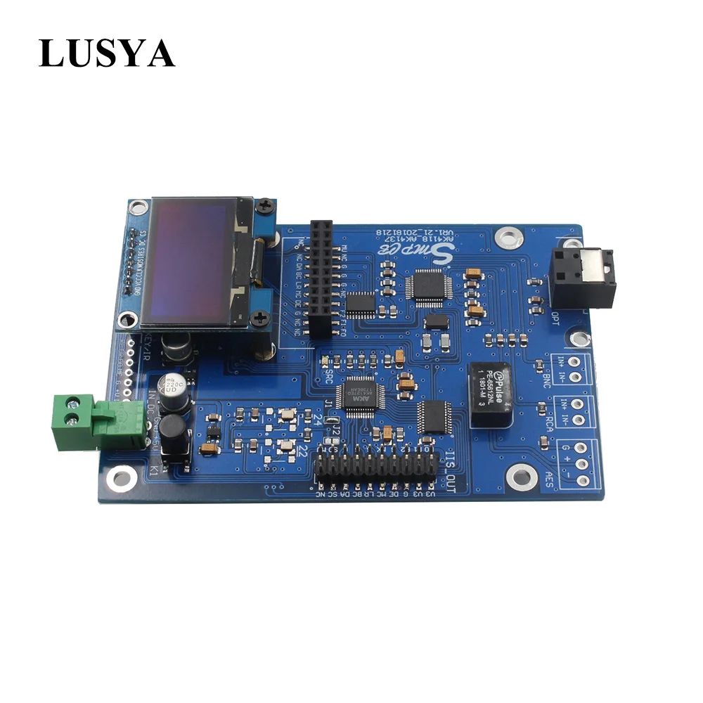 Lusya AK4137 ЦАП SRC аудио 384K 32 бит DSD256 DSD IIS преобразования для hifi усилитель с пультом дистанционного управления