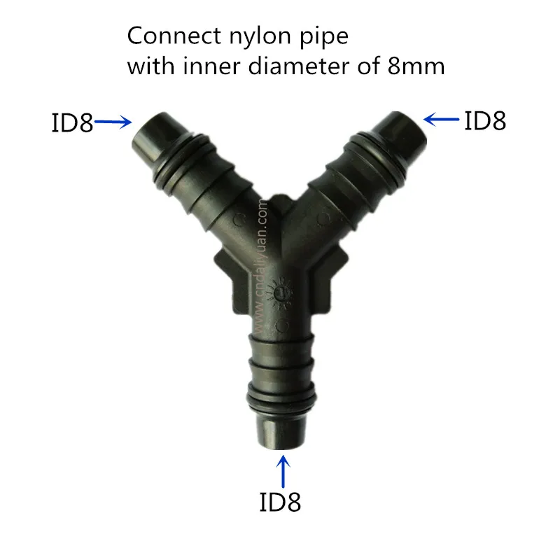 8mm ID8 ID10 universal Tee connector general Fuel line quick connector