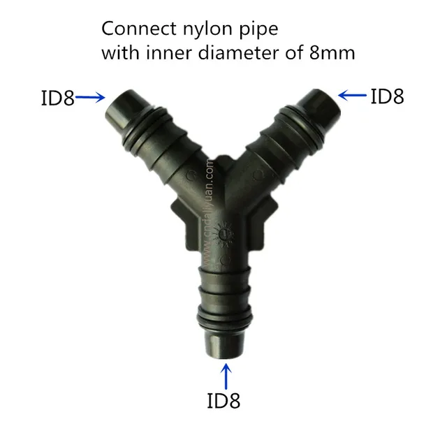 8mm ID8 ID10 universal Tee connector general Fuel line quick connector