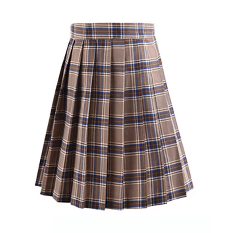 Harajuku Black Skirts Womens 2021 Summer High Waist Anime Skirts Kawaii School Uniform Short Mini White Pink Plaid Pleated Skirt leather skirt Skirts