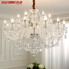 Роскошные светодиодный хрустальные люстры люстра с кристаллами для гостиной Спальня отель lampadario светодиодный Соврем