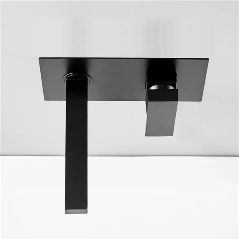 Preise BAKALA Luxus Matte Schwarz Bad Wasserhahn Becken Waschbecken Tap Wand Montiert Platz Messing Mischbatterie LT 320BR