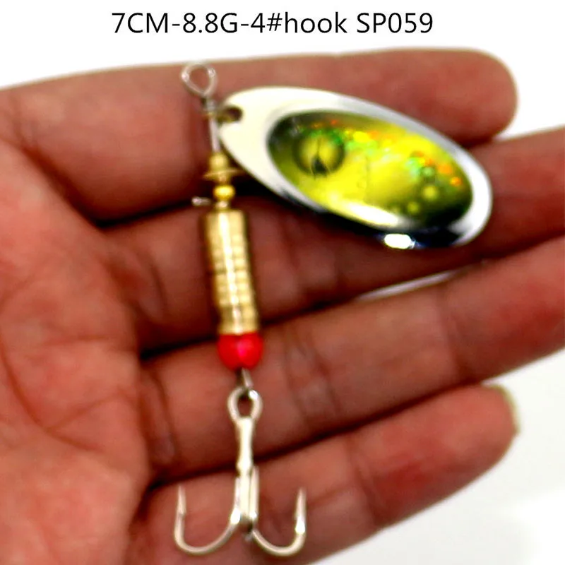 Hengjia жесткий металлические Spinnerbaits лезвие блестки прикормы Spinner ложки приманки PESCA рыболовные снасти с Крючки - Цвет: SP059