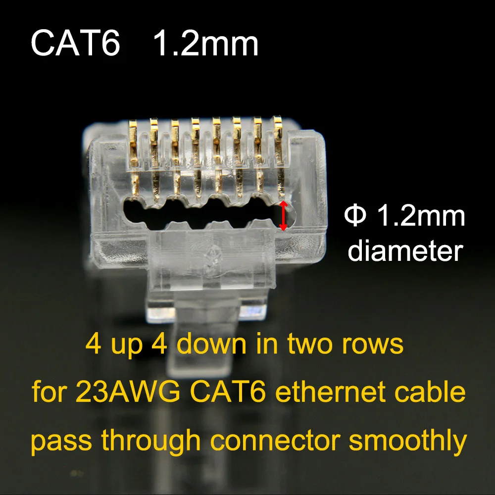 Xintylink EZ rj45 разъем cat6 ethernet кабель для подключения к сети cat5 cat5e rj 45 cat 6 сетевой 8p8c неэкранированный перфорация utp 50/100 шт - Цвет: CAT6