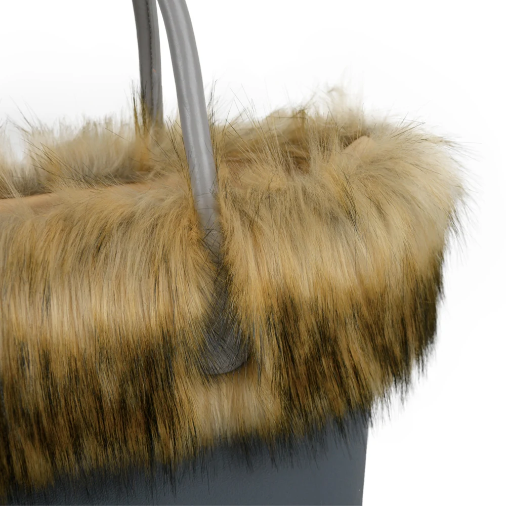 Tanqu новая женская сумка из искусственного меха енота с плюшевой отделкой для уплотнительной сумки тепловое плюшевое украшение подходит для классического большого мини Obag