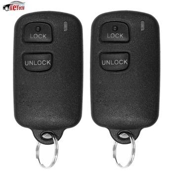 

KEYECU 2Pcs New Remote Car Key Fob 2+1 Button 433MHz for Toyota Sequoia 03 - 07 Tacoma/Tundra 98-04 Corolla 09-10 FCC ID:ELVATDD