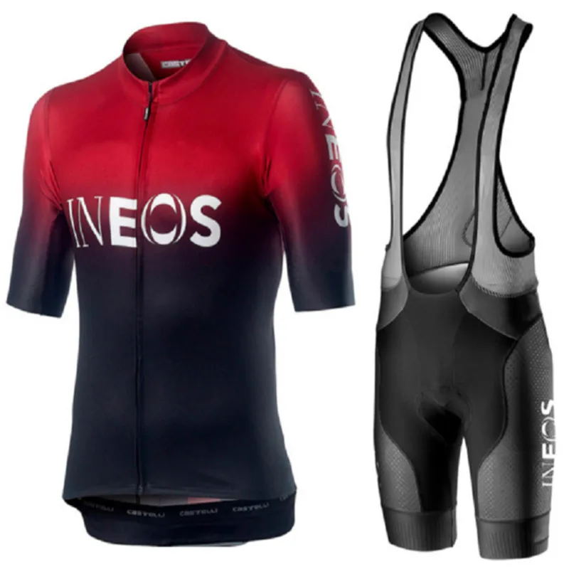 

2019 New INEOS Speed of light Quick Dry Cycling Jersey Short Sleeve Bike Cycling Clothing Maillot Ciclismo Racing Bicycle custom