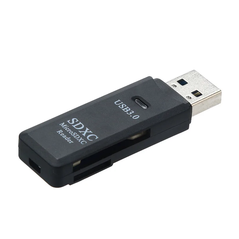 HIPERDEAL Универсальный кард-ридер Ультра высокоскоростной 2 в 1 USB 3,0 кард-ридер флэш-адаптер микро-sd SDXC# 6D - Цвет: Черный