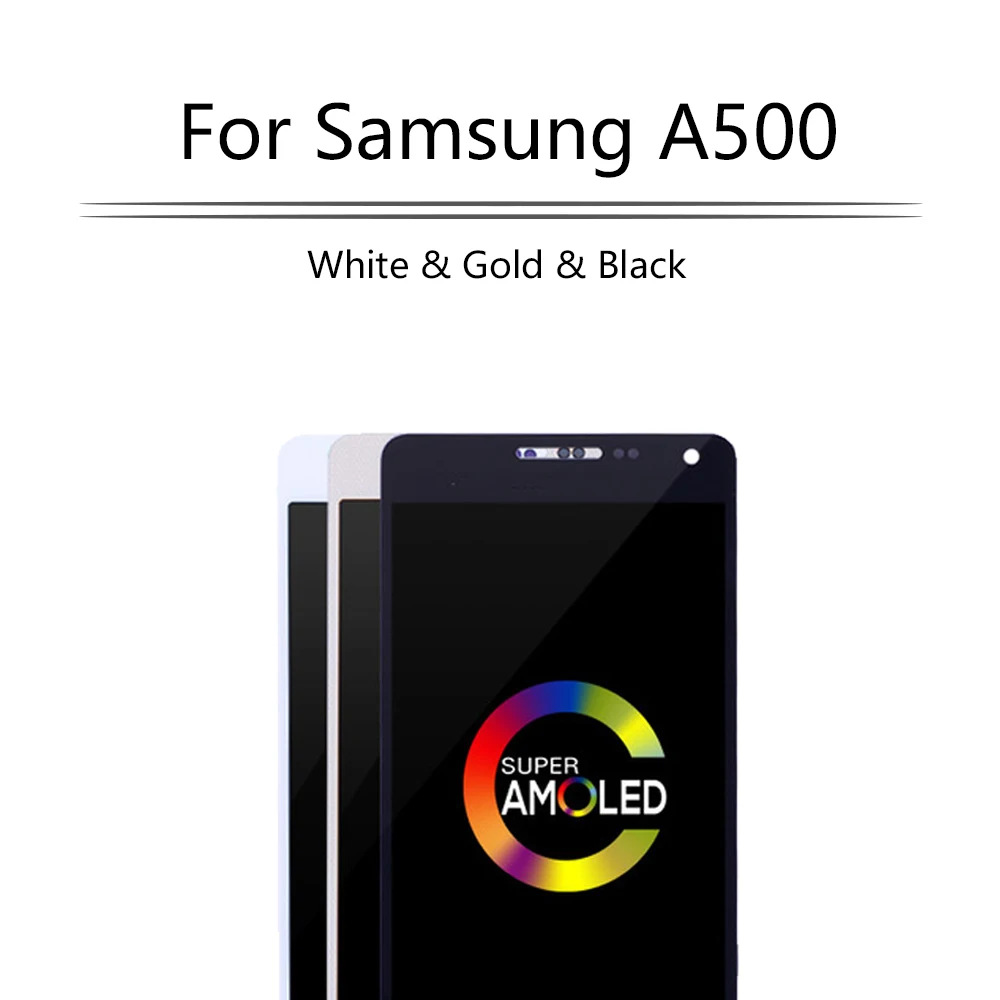 5," Sinbeda Super Amoled lcd для samsung Galaxy A5, сенсорный ЖК-экран, дигитайзер A500 A500FU A500M, дисплей для A500F