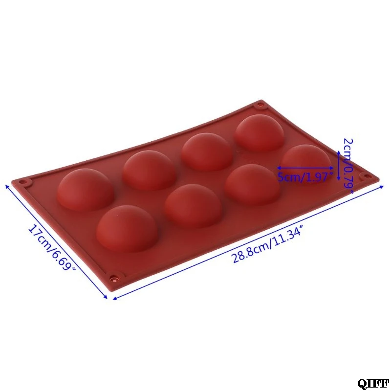 Прямая поставка,, полусферическая силиконовая форма для торта, Маффин, шоколадное печенье, форма для выпечки, инструмент для выпечки мыла льда DIY May27