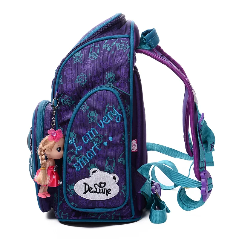 Delune 2019 3D الكرتون البومة نمط على ظهره للفتيات الفتيان الطلاب حقيبة مدرسية الأطفال العظام الظهر mochila infantil Delune 2019 3D الكرتون البومة نمط على ظهره للفتيات الفتيان الطلاب حقيبة مدرسية الأطفال العظام الظهر mochila infantil