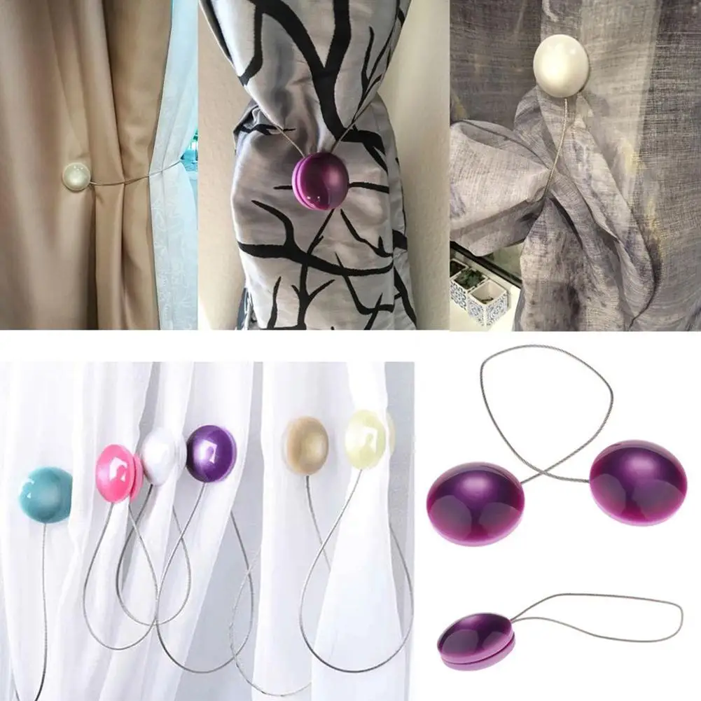 

29.5cm Simple Mini Hemispherical Magnetic Window Curtain Buckle Tieback Clip Holder Home Decor
