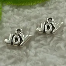 560 штук старинная серебряная подвеска joy 13x9 мм #3437