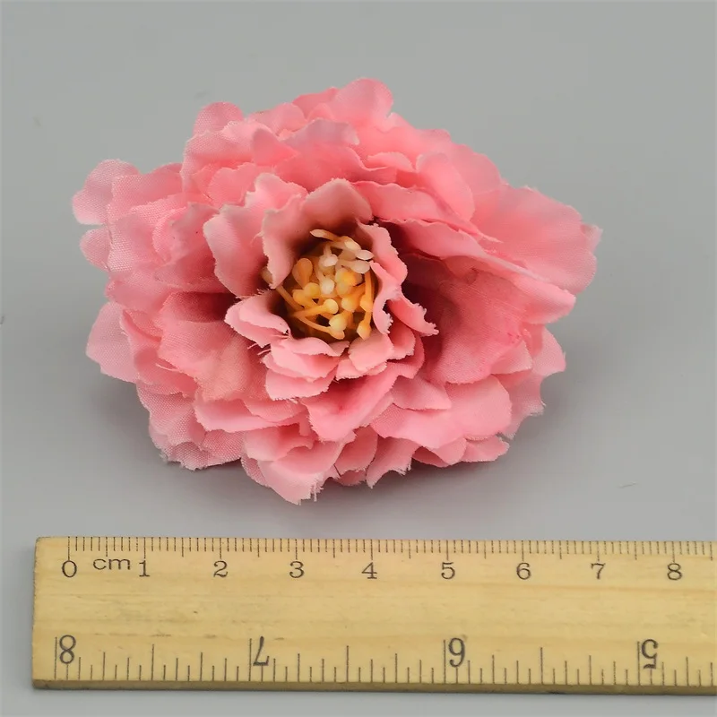 30pcs 6cm European Artificial Carnation Flower Head For Wedding Home Decoration DIY  Corsage Wreath Fall Vivid Fake Silk Flowers