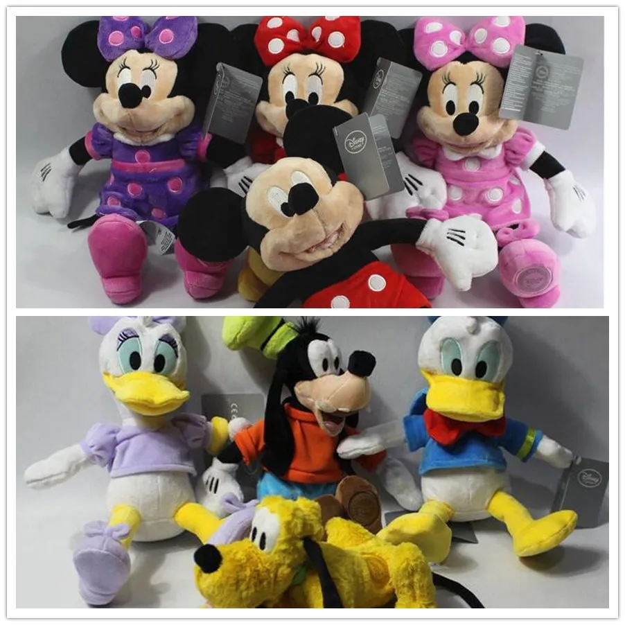 

1pcs 35cm MINNIE mouse mickey mouse pluto dog goofy donald duck plush Toys Stuffed Animals Children toy soft toys kids toys