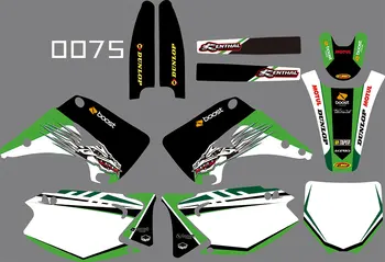 

0075 motorcycle Team Graphic & Backgrounds Decal Stiker Kits for Kawasaki KX125-250 2003-2012