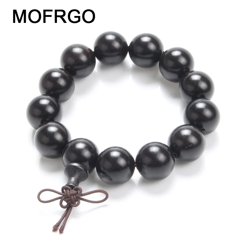 

New Antique Yoga Buddhist Mala Ebony Wooden Beads Buddha Bracelet Meditation Prayer Bracelet For Men Women Jewelry Gift