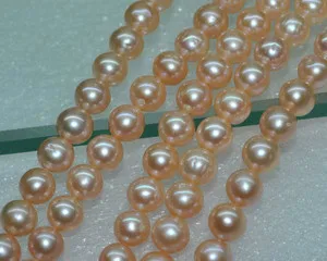 

Outstanding Natural RARE Pink 5strs AA 9 10mm Round Pearl 12206