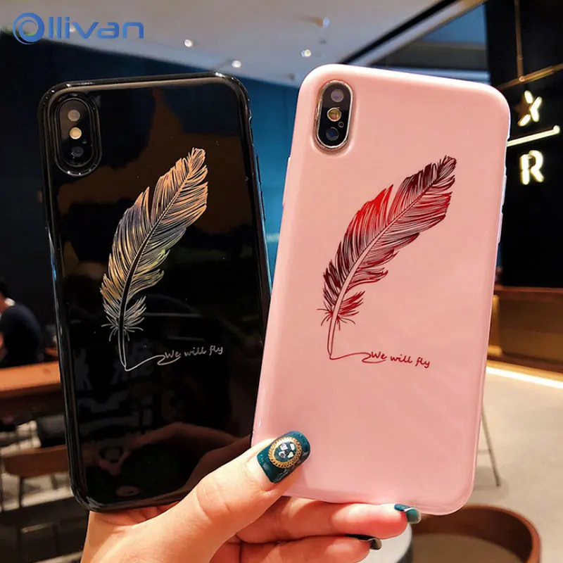 

OLLIVAN Luxury TPU silicone soft shell For iphone 7 plus 8 plus Ultra-thin phone back cover For iphone 6 6S 7 8 X XS XR XSmax