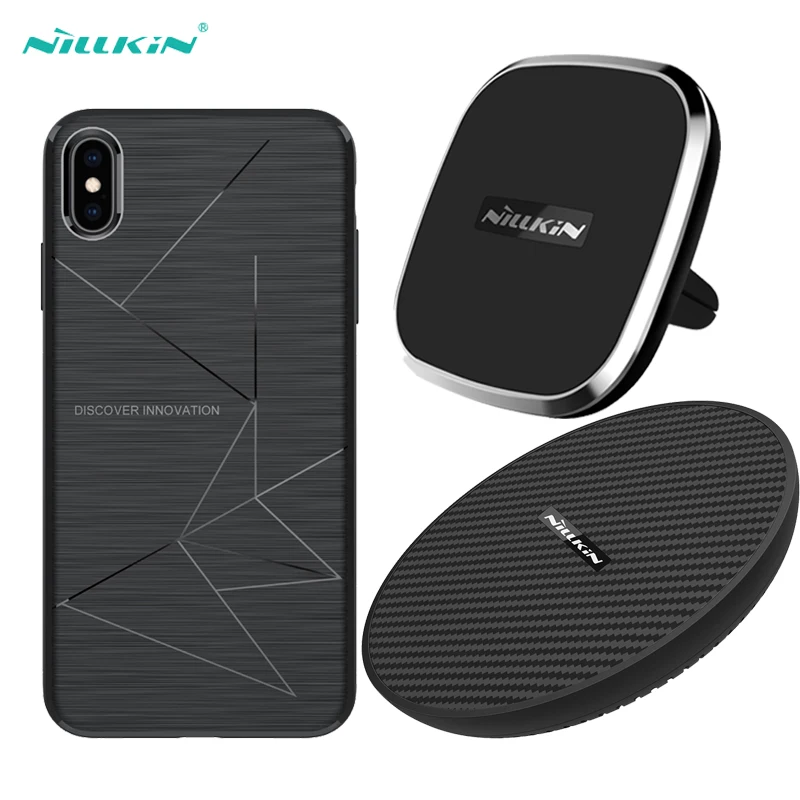 Nillkin For iPhone XS Max Wireless Charger Carbon Fiber Fast Charge Pad