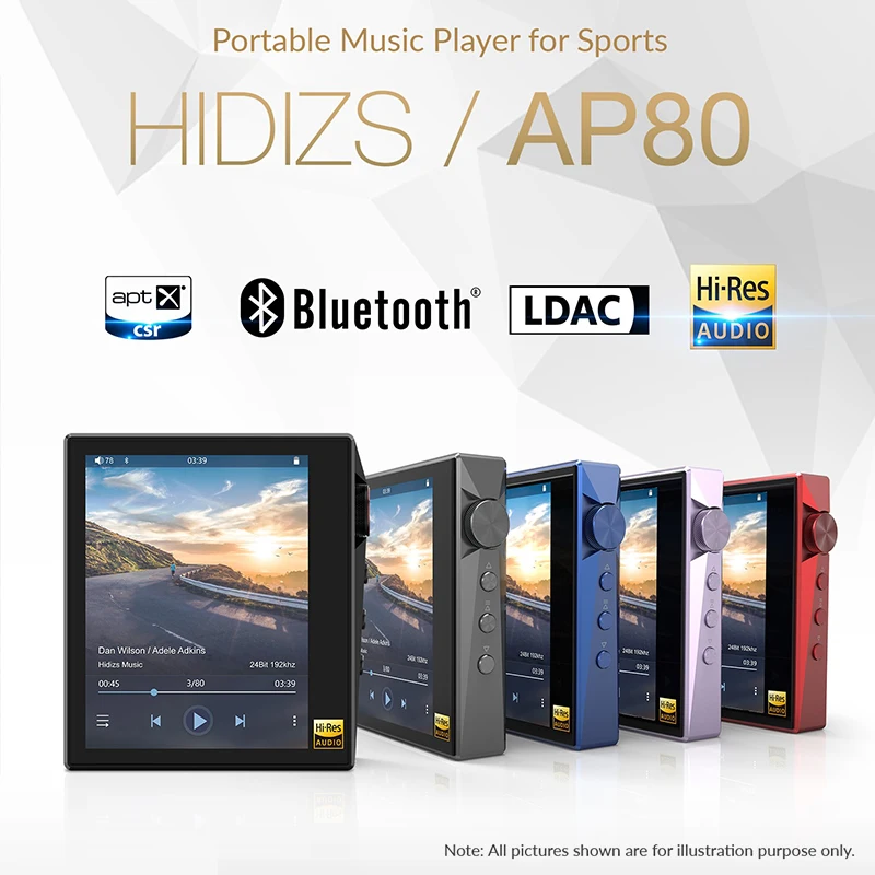 Hi Fi плеер Hidizs AP80 музыкальный mp3 с высоким разрешением Bluetooth ES9218P LDAC USB DAC DSD 64/128 FM